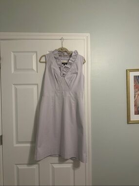 Alex Marie Sleeveless Ruffled V-Neck Mini Dress in Light Lavender